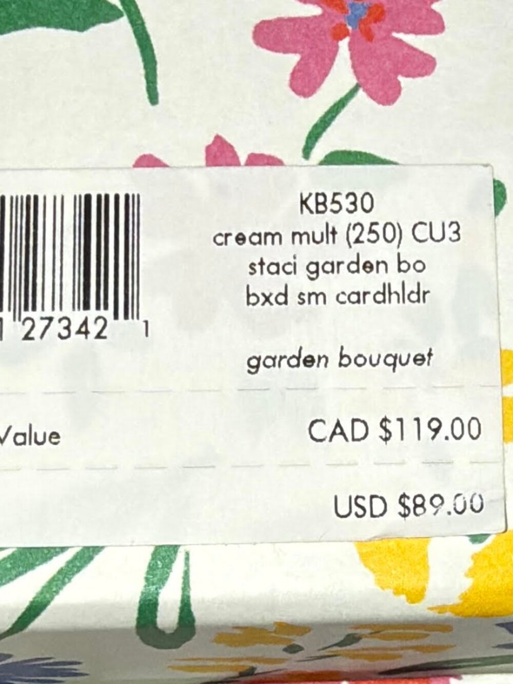 KATE SPADE Staci Garden Bouquet Boxed Small Card Holder - Picture 6 of 10
